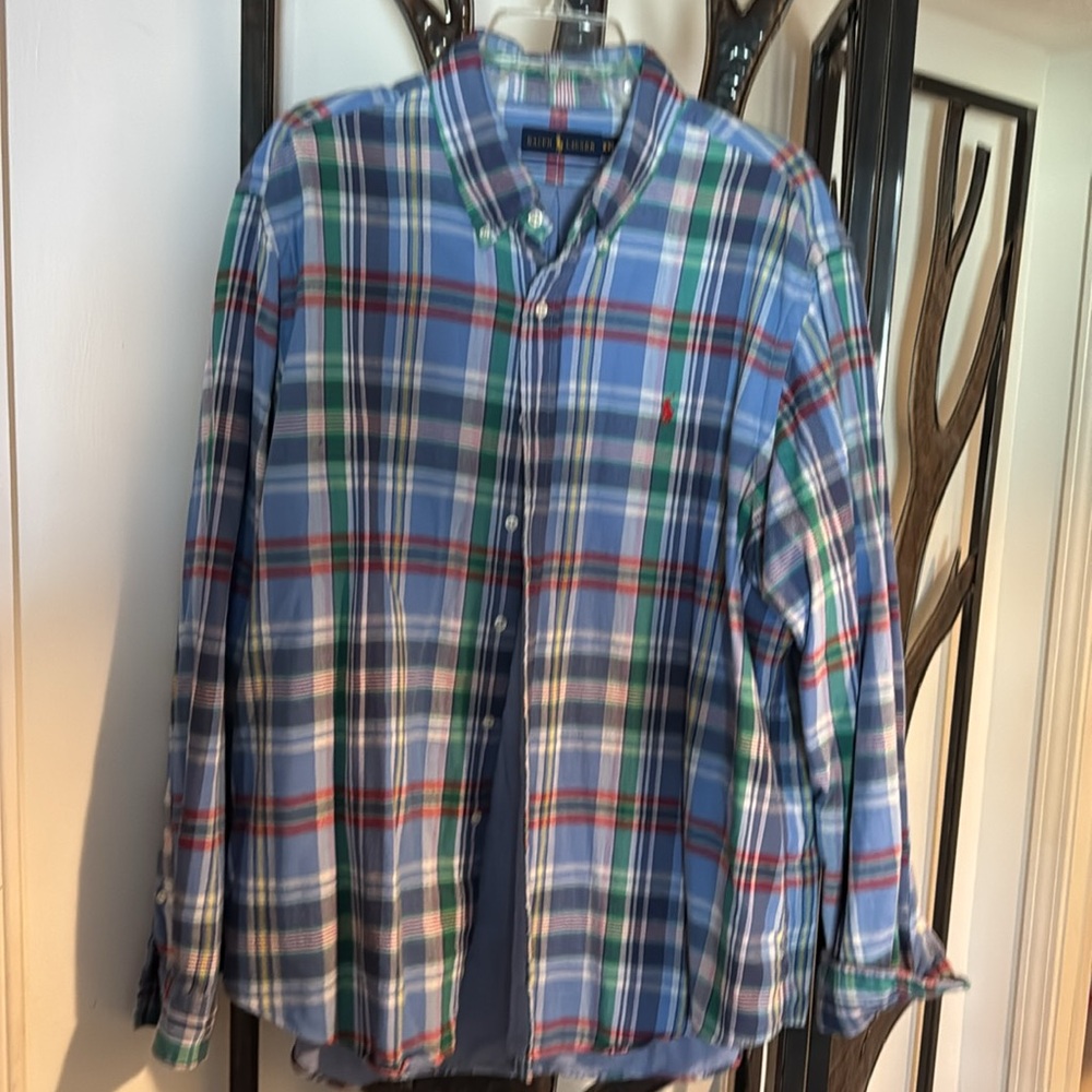 Vintage Men’s XXL Polo Ralph Lauren heavyweight cotton button down cotton shirt